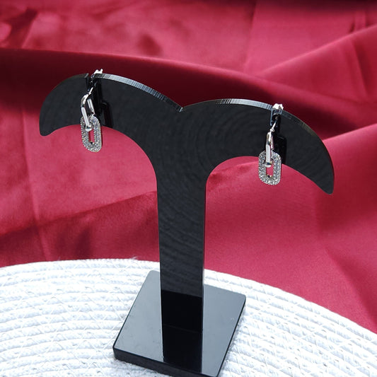 Sleek Silhouettes Silver Earrings