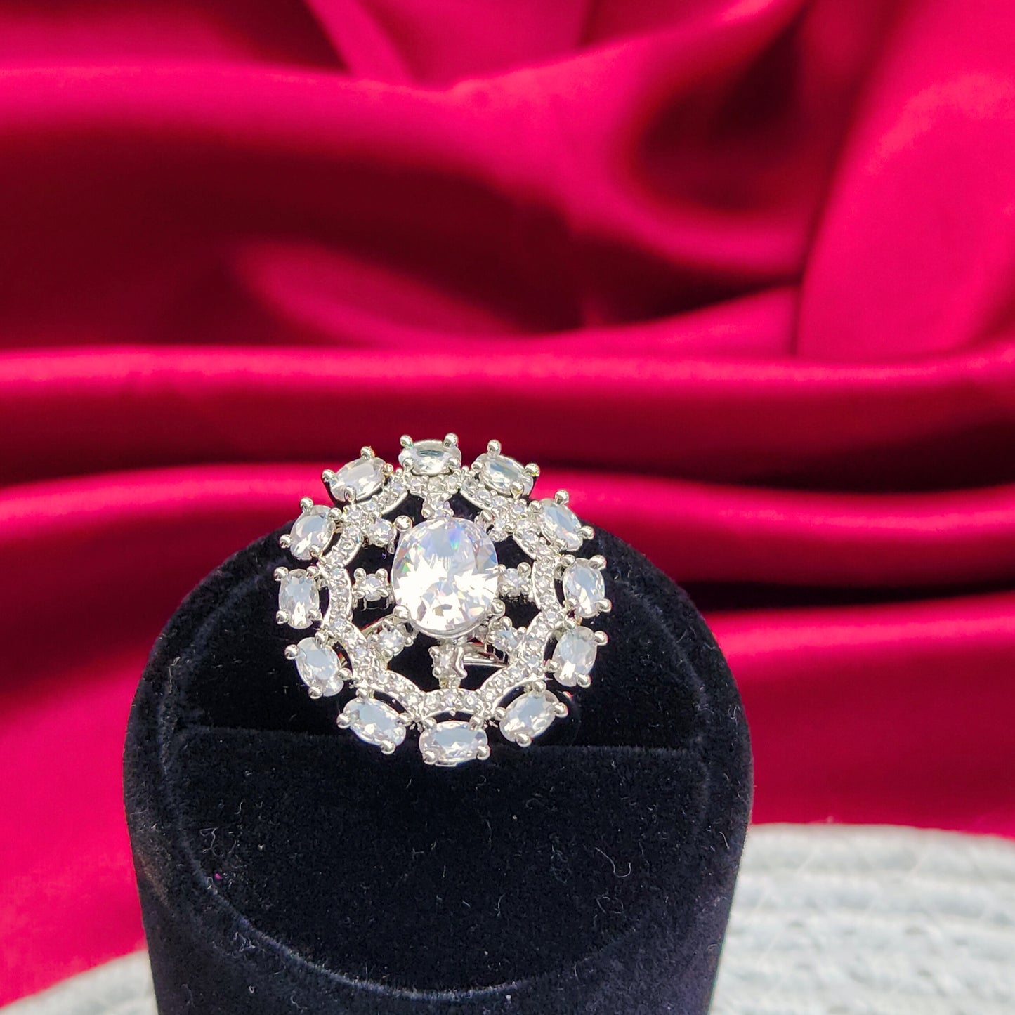 Silver Solitaire Ring